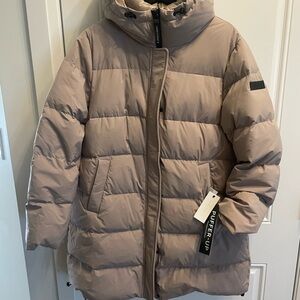 Women's Tan Puffer Jacket